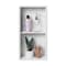 Alfi Brand 12 x 24 White Matte SS Vertical Dbl Shelf Bath Shower Niche ABNC1224-W - alternate 8